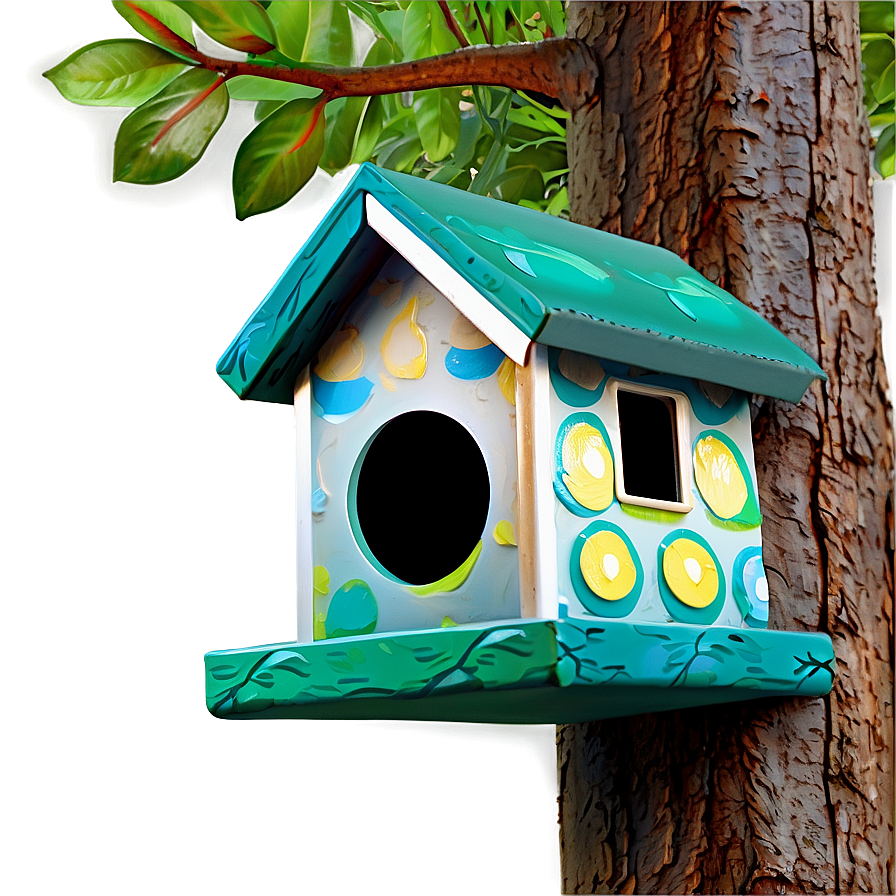 Birdhouse On Tree Png 9