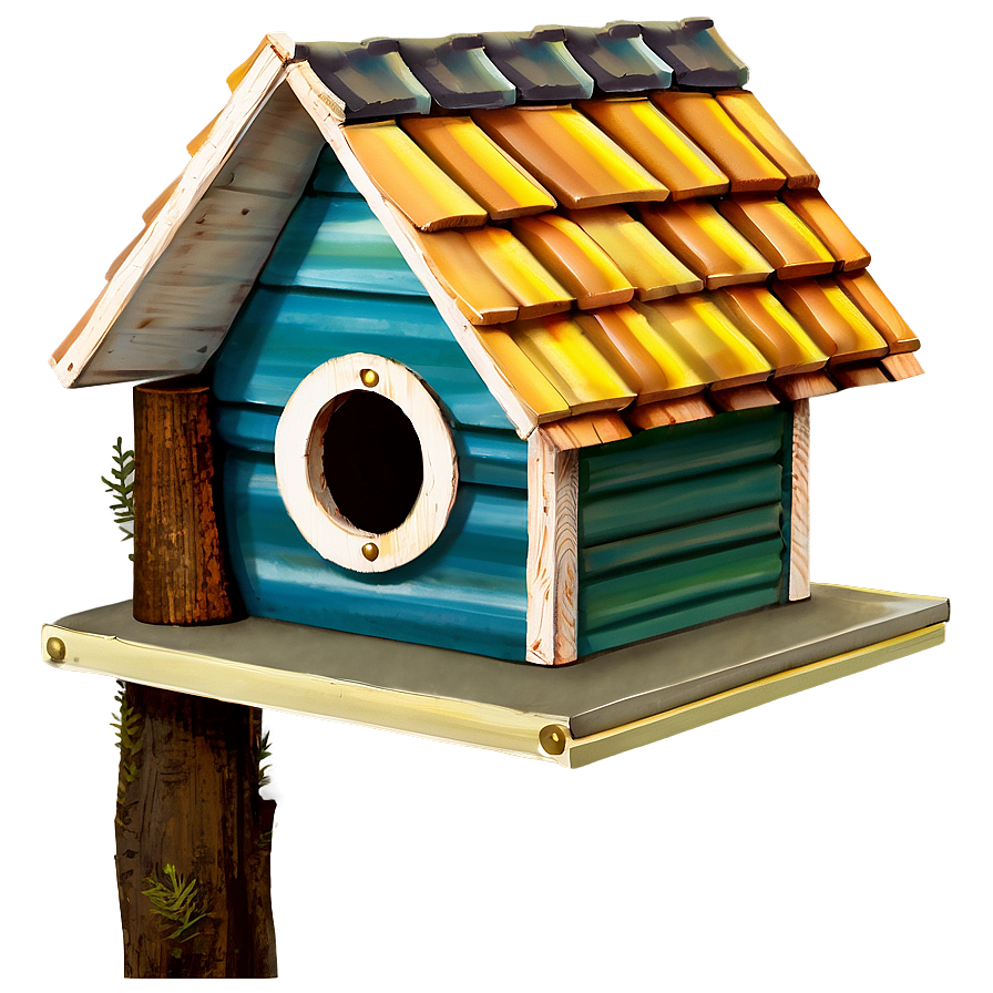 Birdhouse With Roof Png Xnp