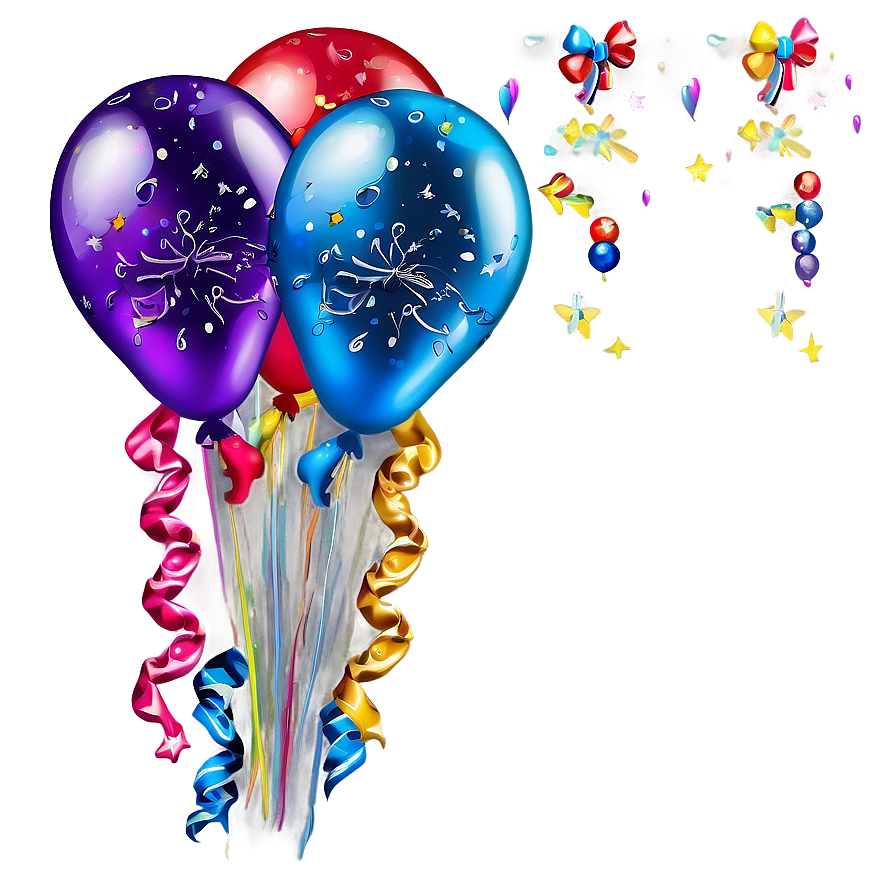 Birthday Balloon Border Png 06272024