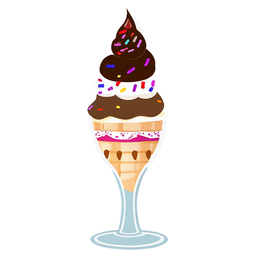 Birthday Cake Ice Cream Sundae Png 06282024