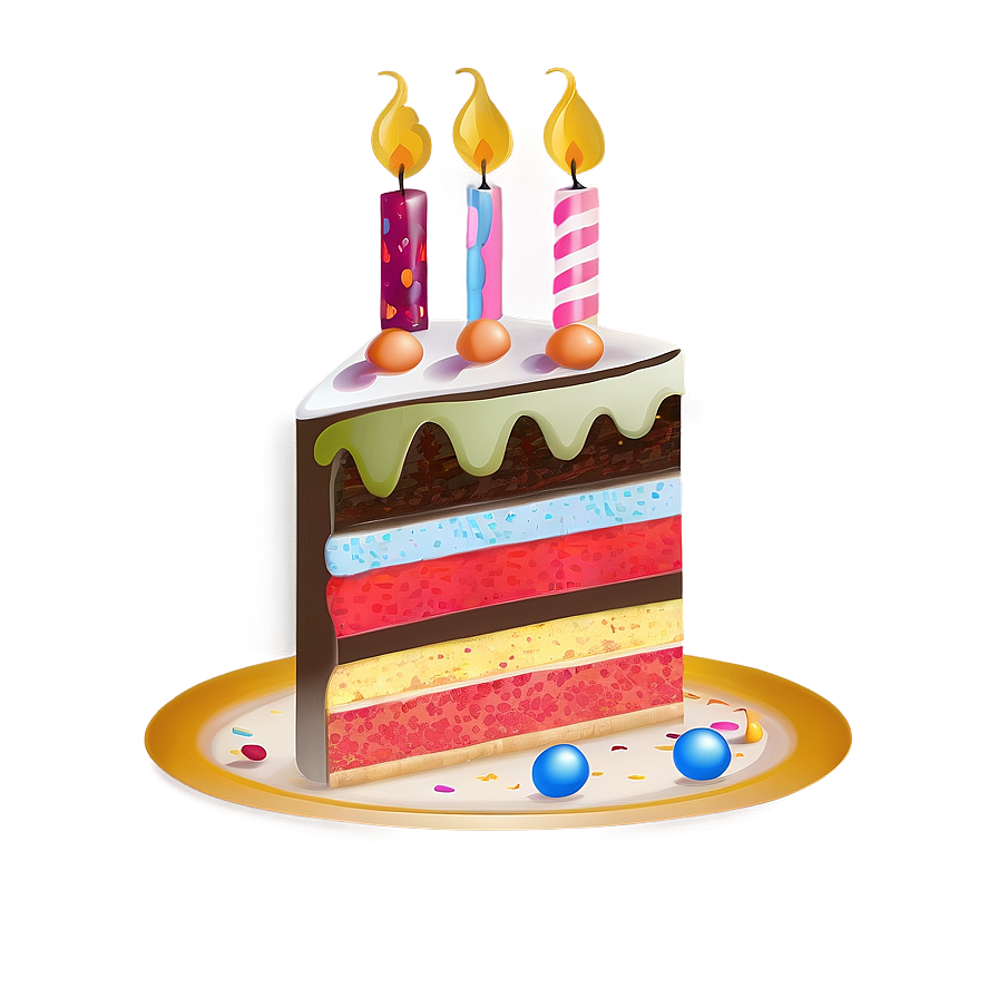 Birthday Cake Slice Png Vhx12