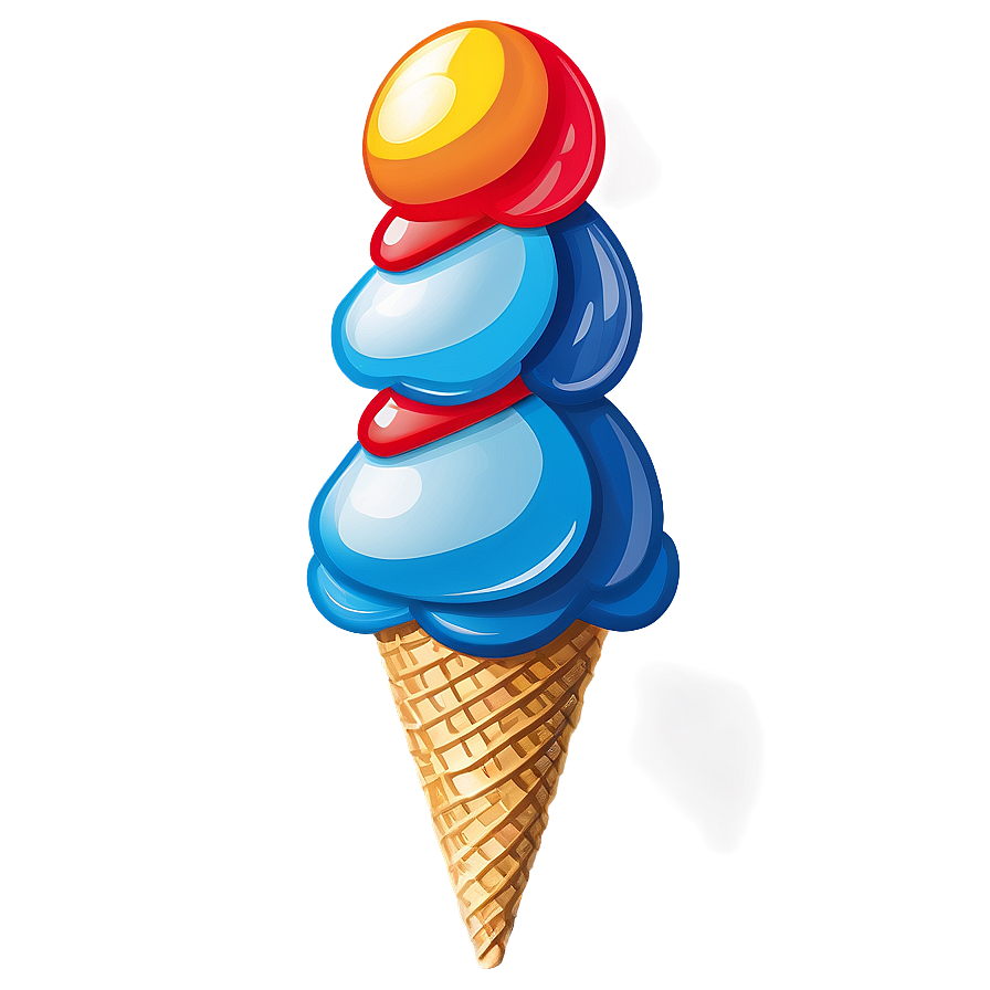 Birthday Cake Waffle Cone Png 06282024