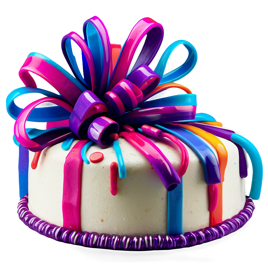 Birthday Cake With Bow Png Odp53