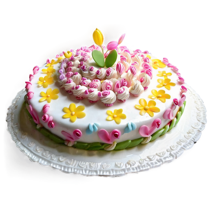 Birthday Cake With Flowers Png 90