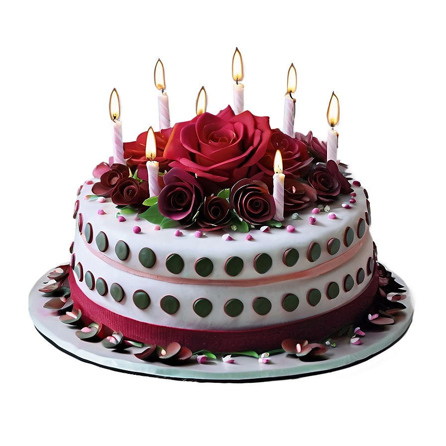 Birthday Cake With Flowers Png Qro