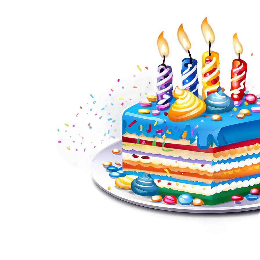 Birthday Cake With Sprinkles Png Dtt