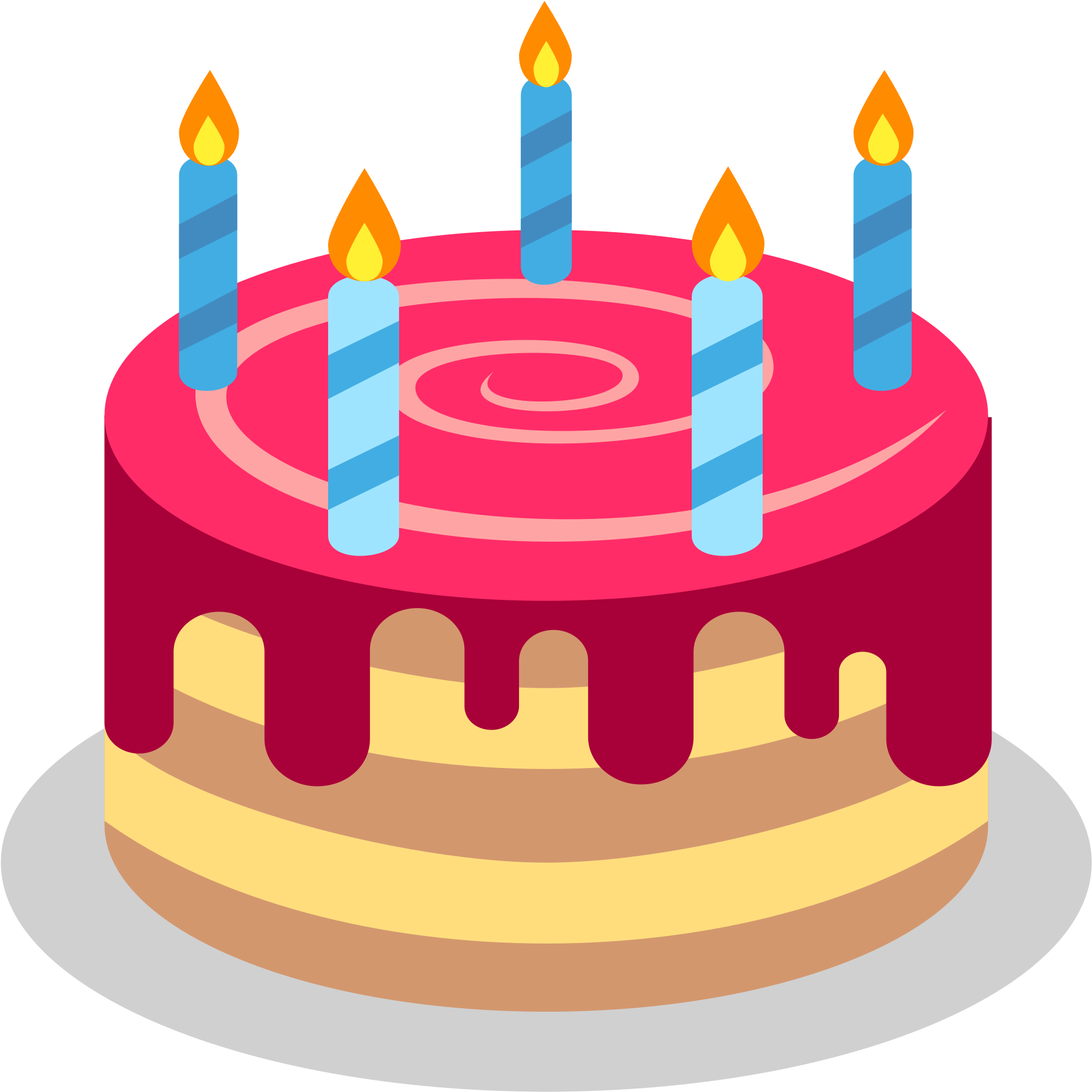 Birthday Cakewith Candles Vector