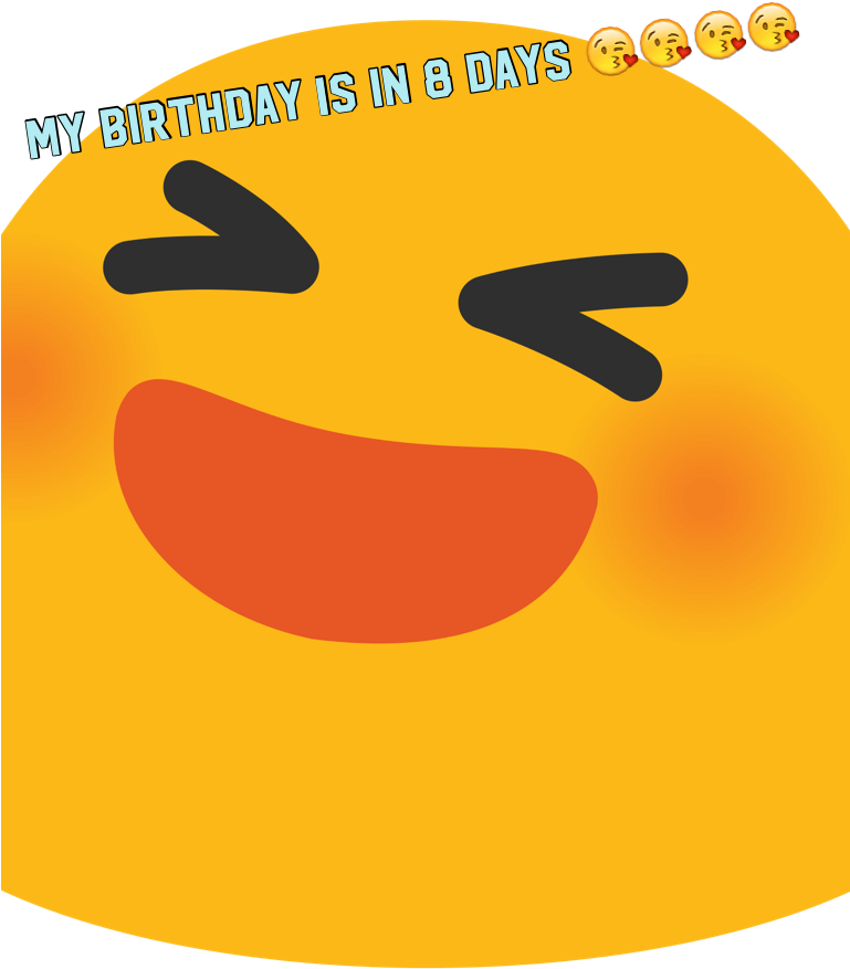 Birthday Countdown Blushing Emoji