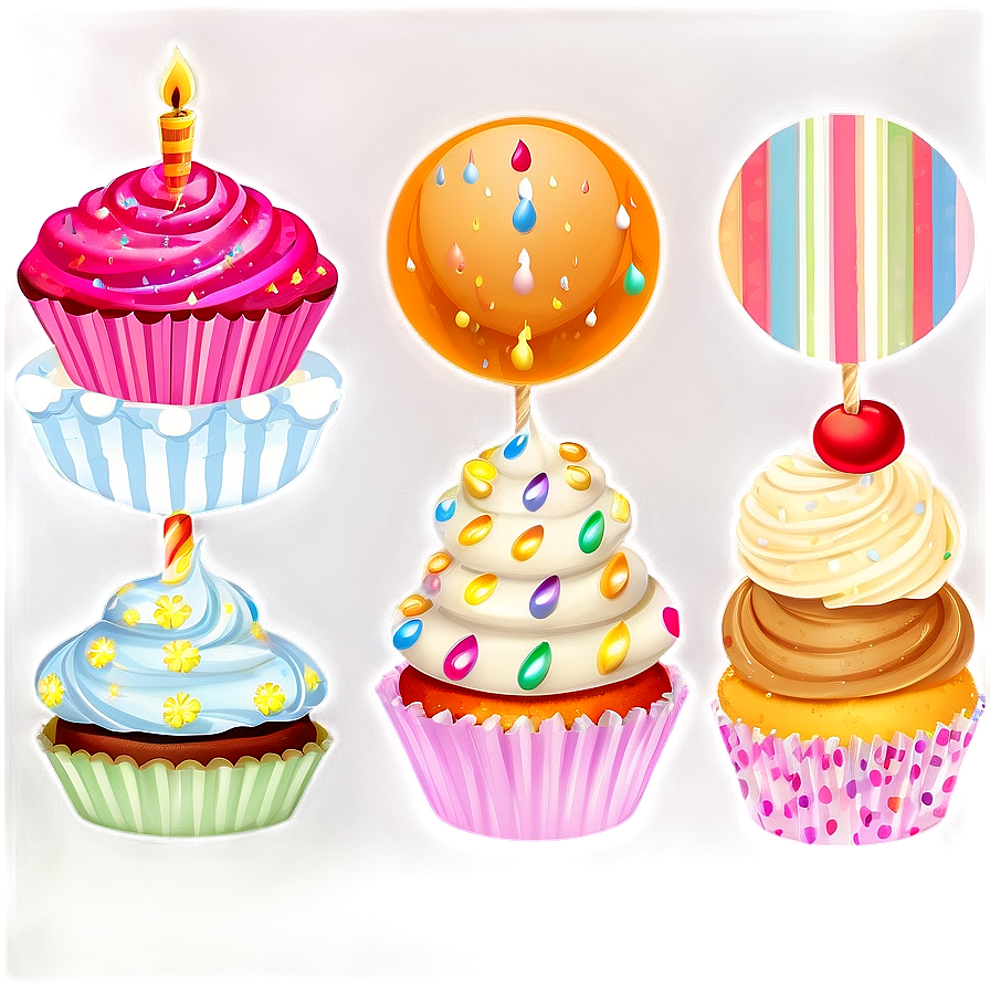 Birthday Cupcake Toppers Png Amm