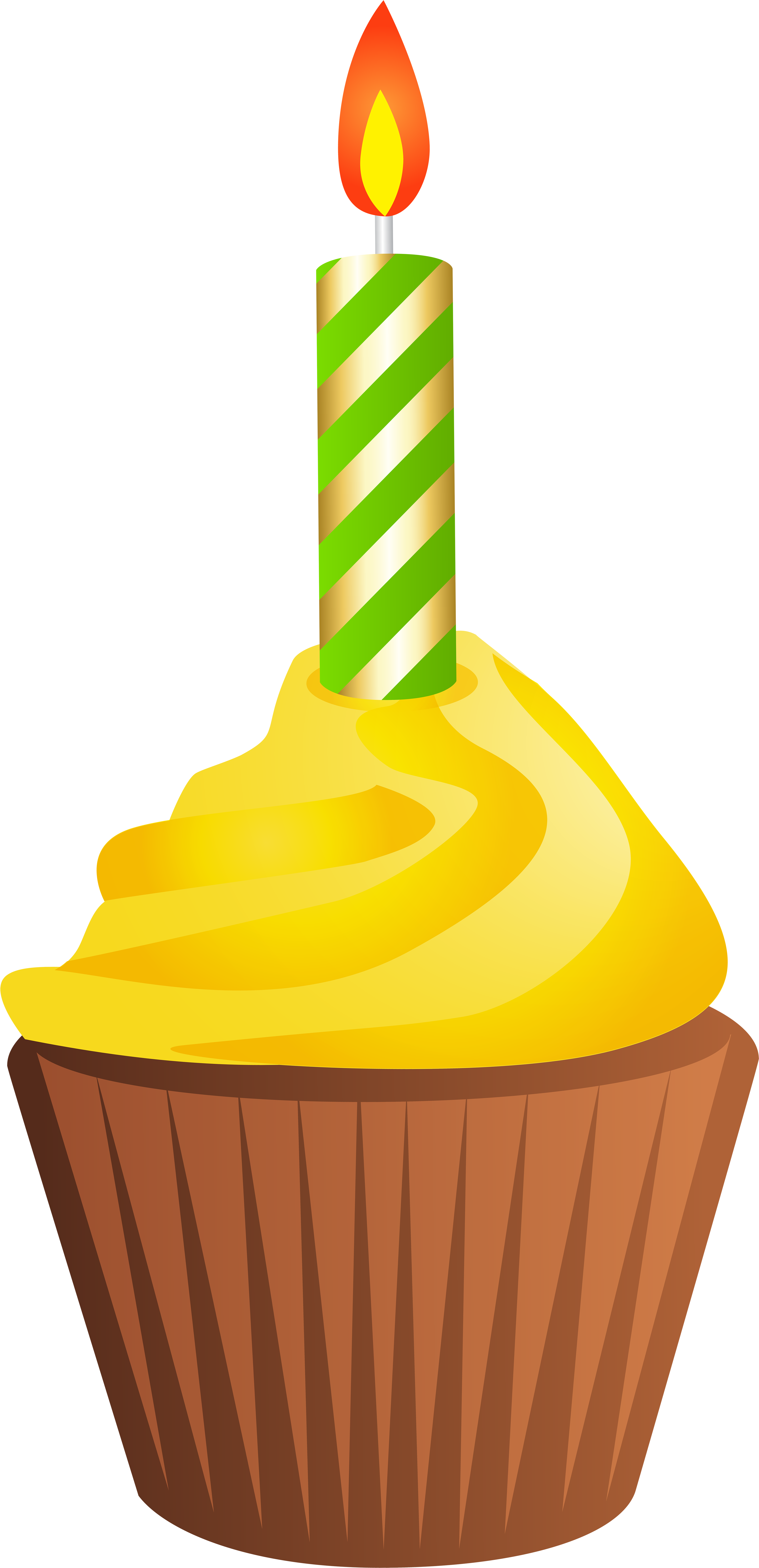 Birthday Cupcake With Candle