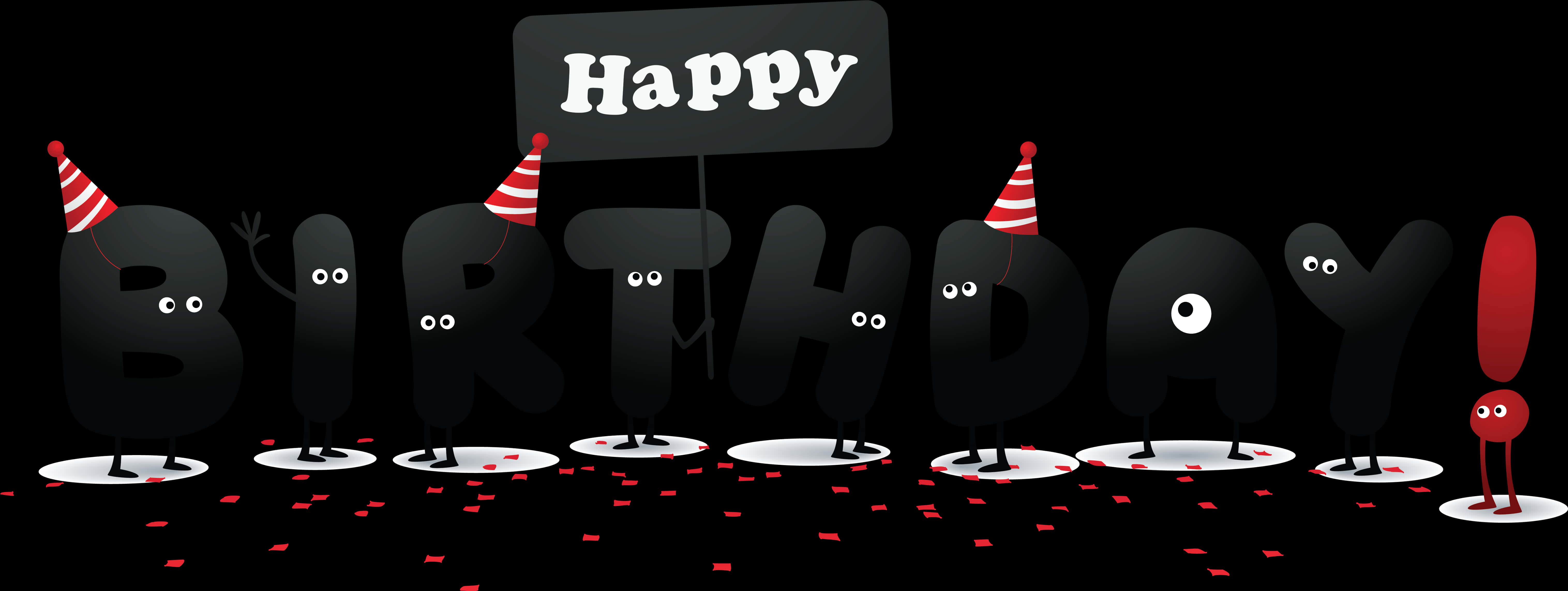 Birthday Greeting Cartoon Characters Celebration