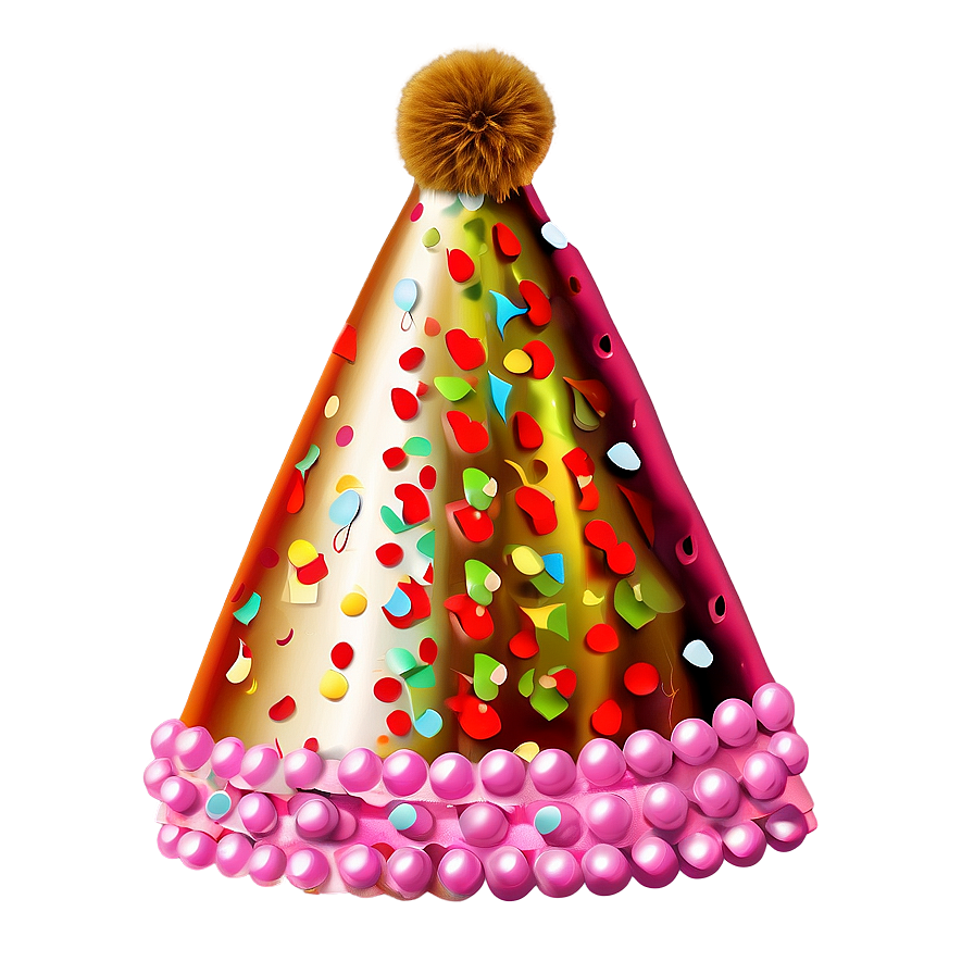 Birthday Hat With Pom Pom Png Xhm