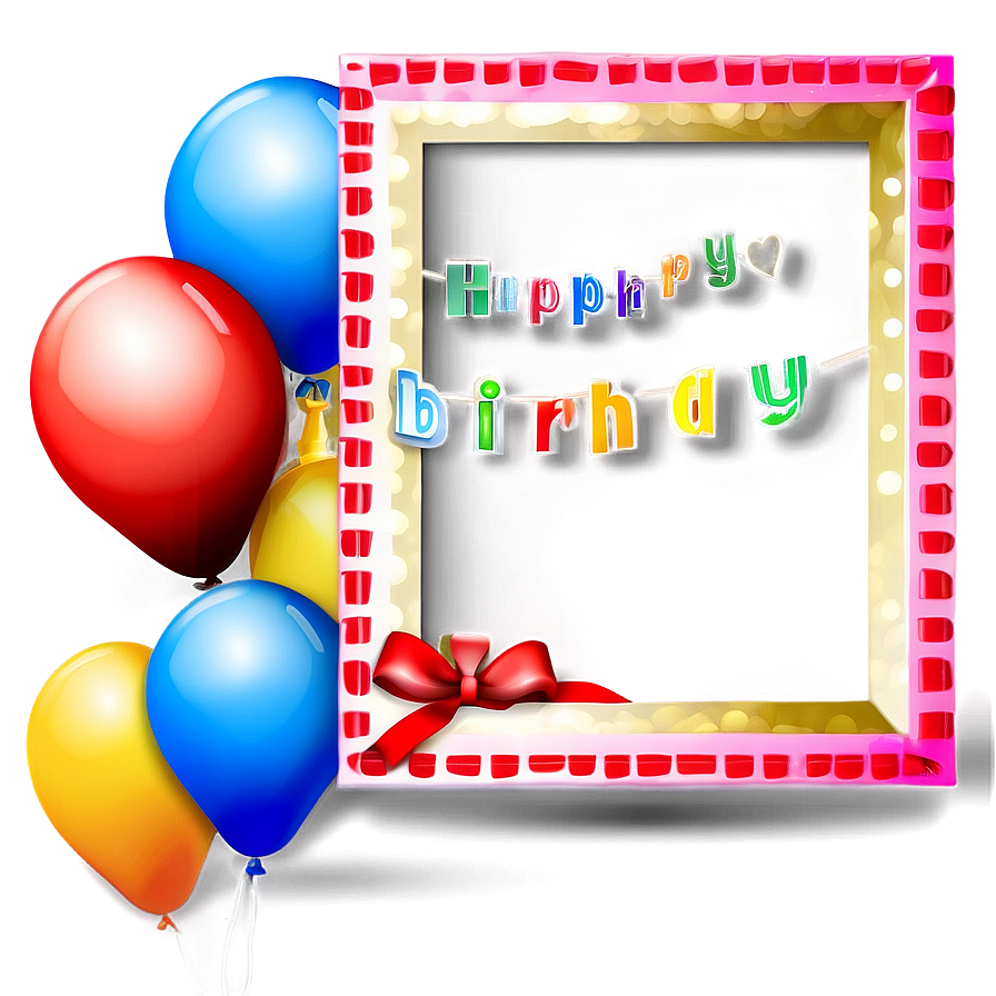 Birthday Photo Frame Png Ffd