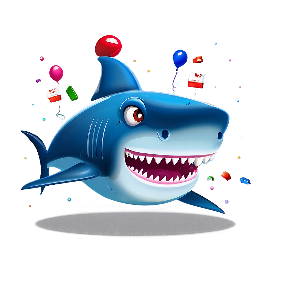 Birthday Shark Cartoon Png 06292024