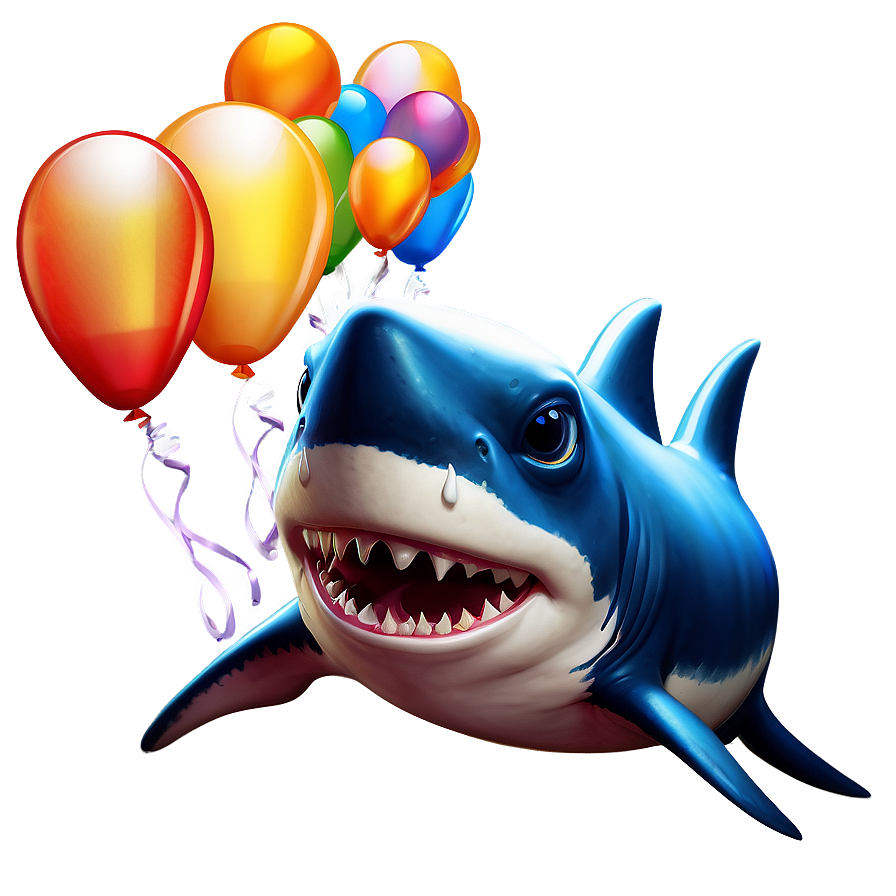 Birthday Shark Celebration Icon Png Lxs7