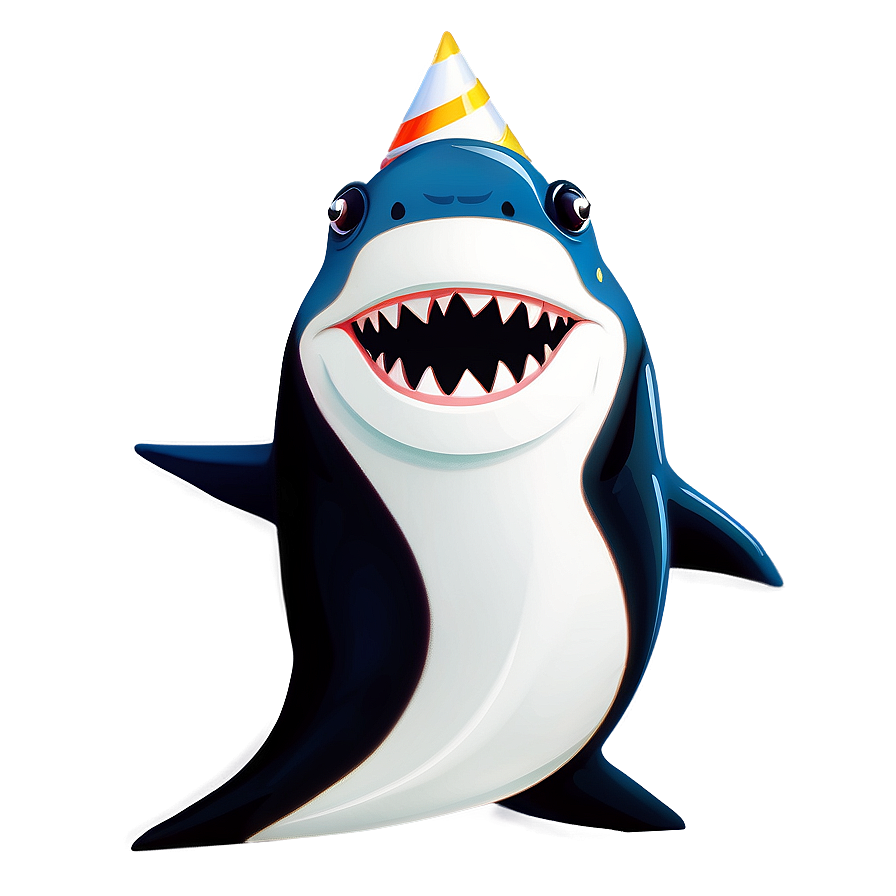 Birthday Shark Cute Pose Png Dff11