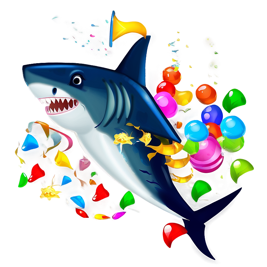 Birthday Shark Festivity Png Ybx