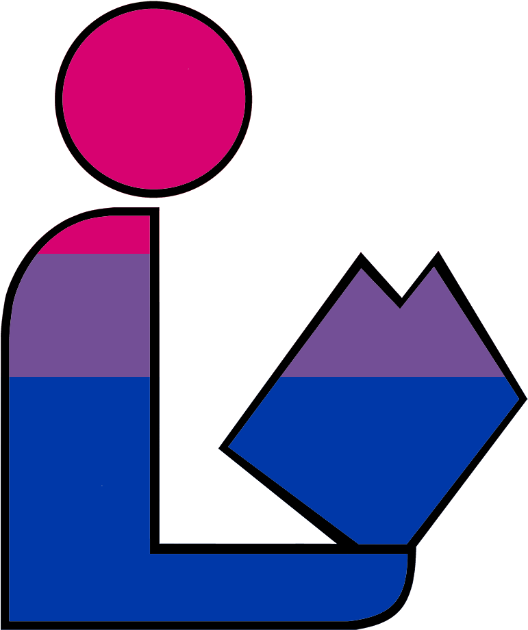 Bisexual Pride Abstract Figure