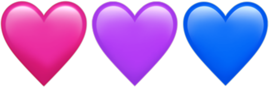 Bisexual Pride Hearts