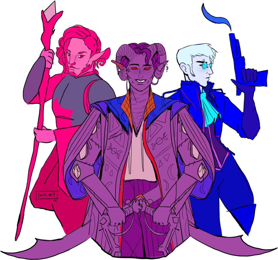 Bisexual Trio Fantasy Characters