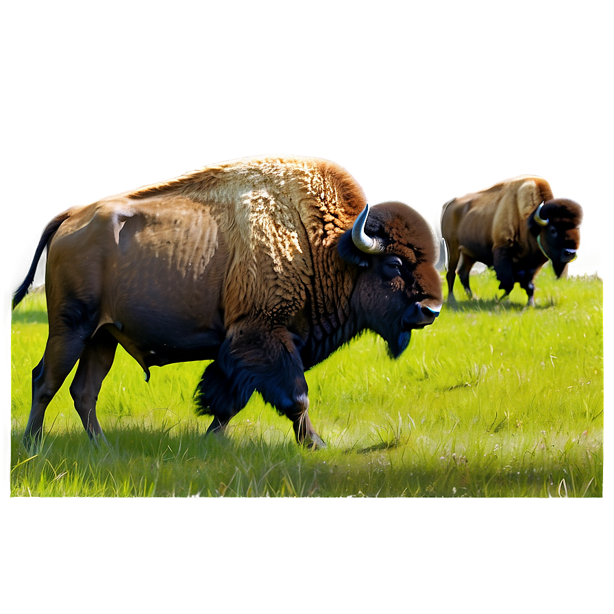 Bison Grazing Grass Png 52