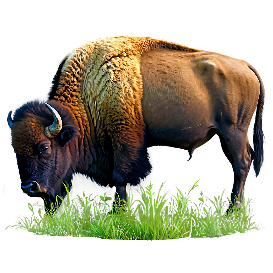 Bison Grazing Grass Png 95