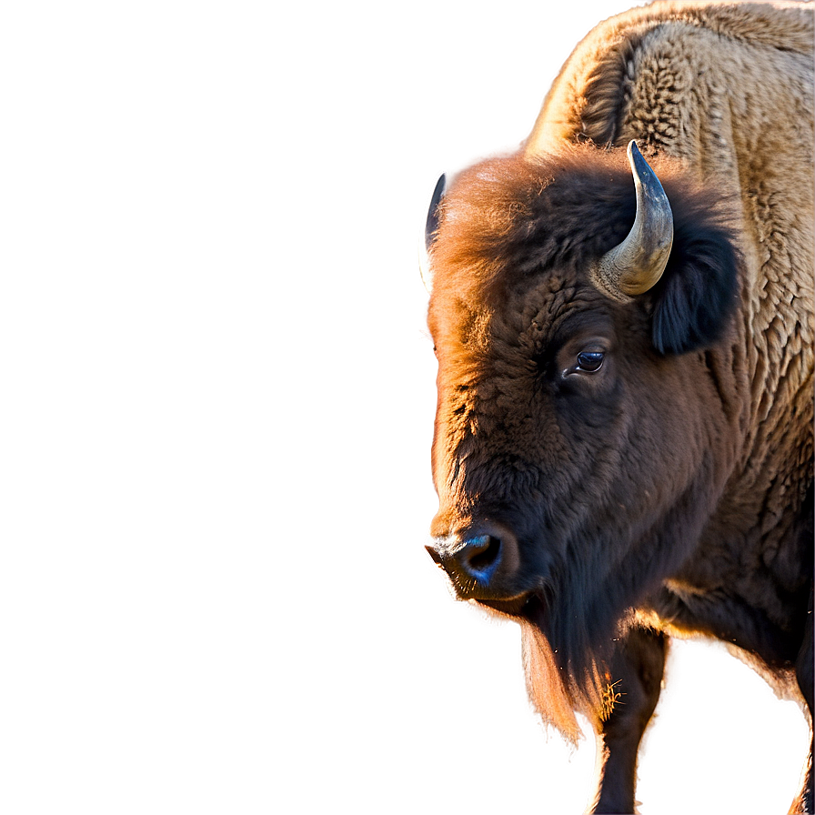 Bison In Golden Hour Light Png Vnj