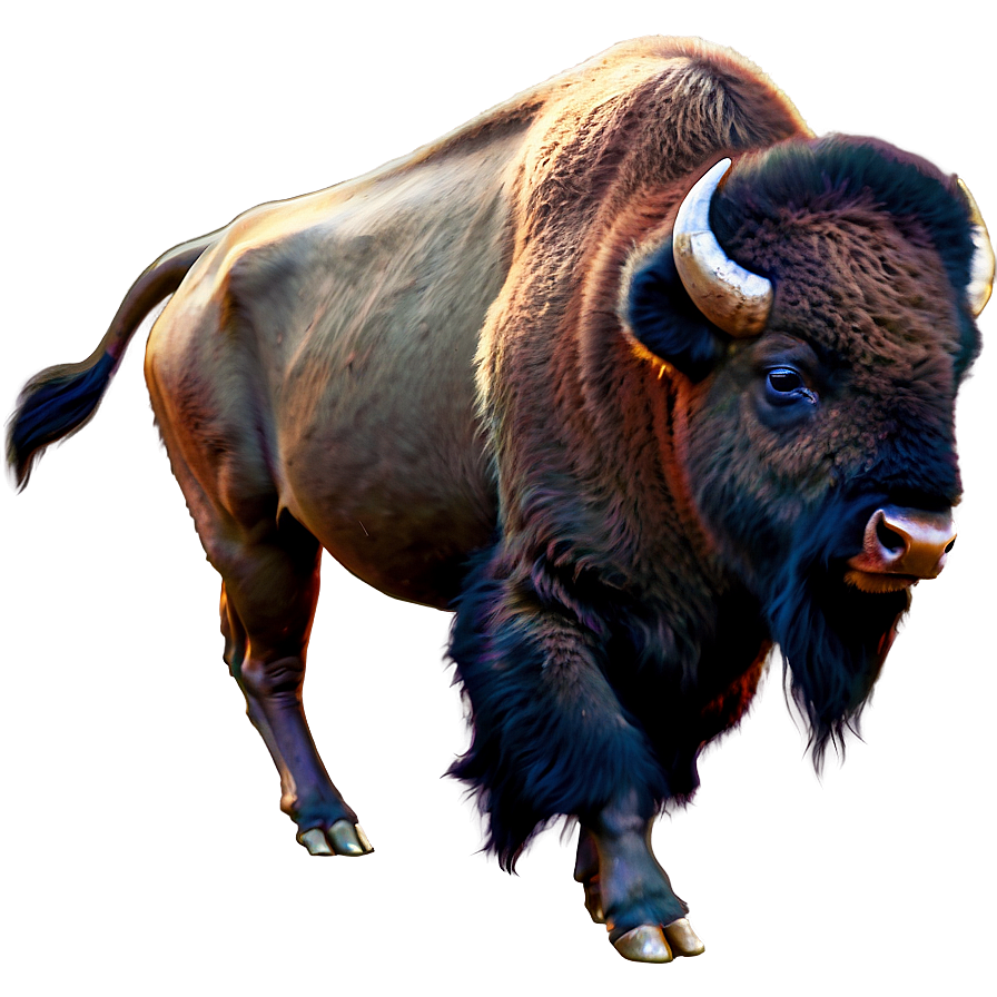 Bison In Tribal Style Png Nfh35