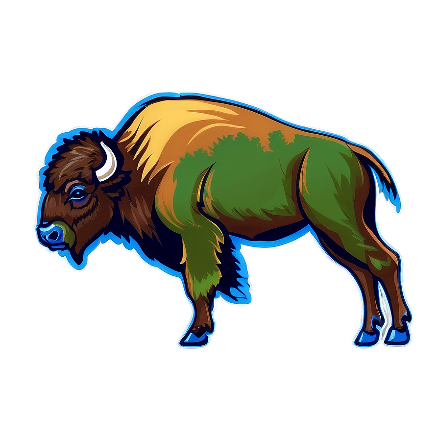 Bison With National Park Badge Png 50