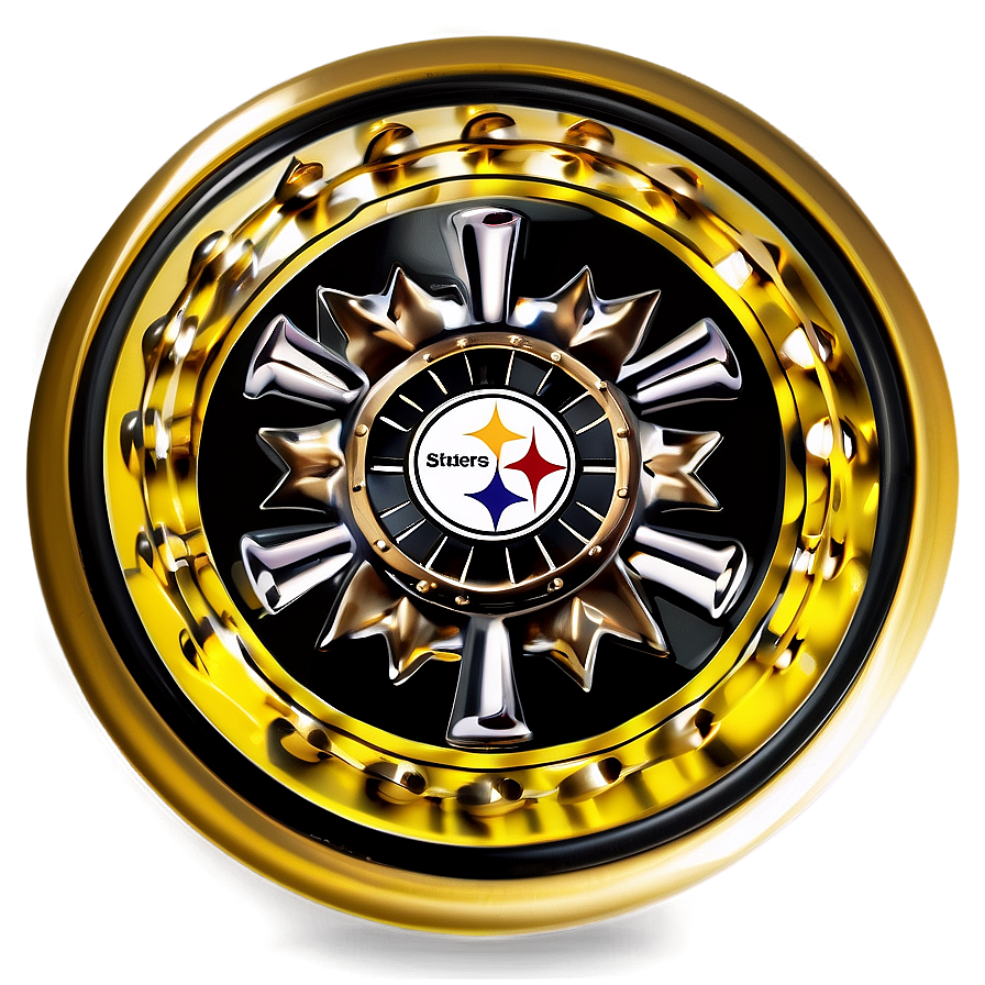 Black And Gold Steelers Logo Png 12