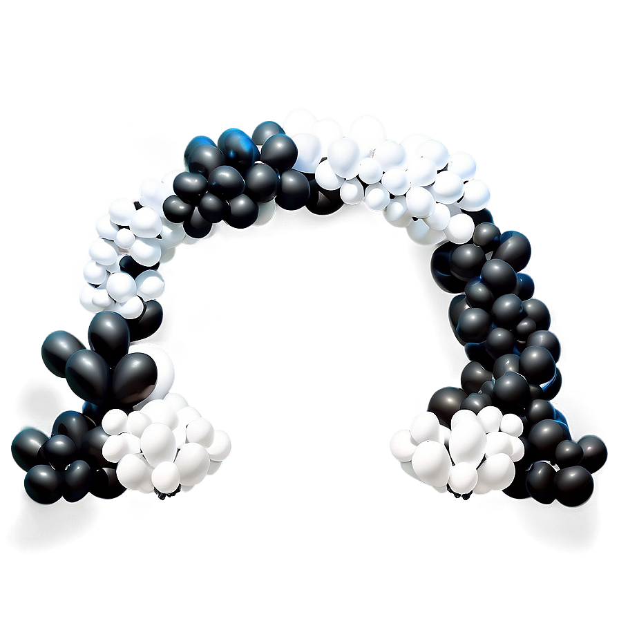 Black And White Balloon Arch Png Aei22