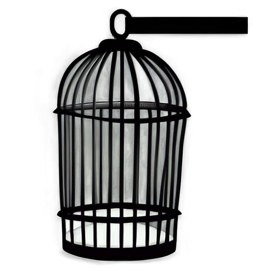 Black And White Bird Cage Png Nwt42