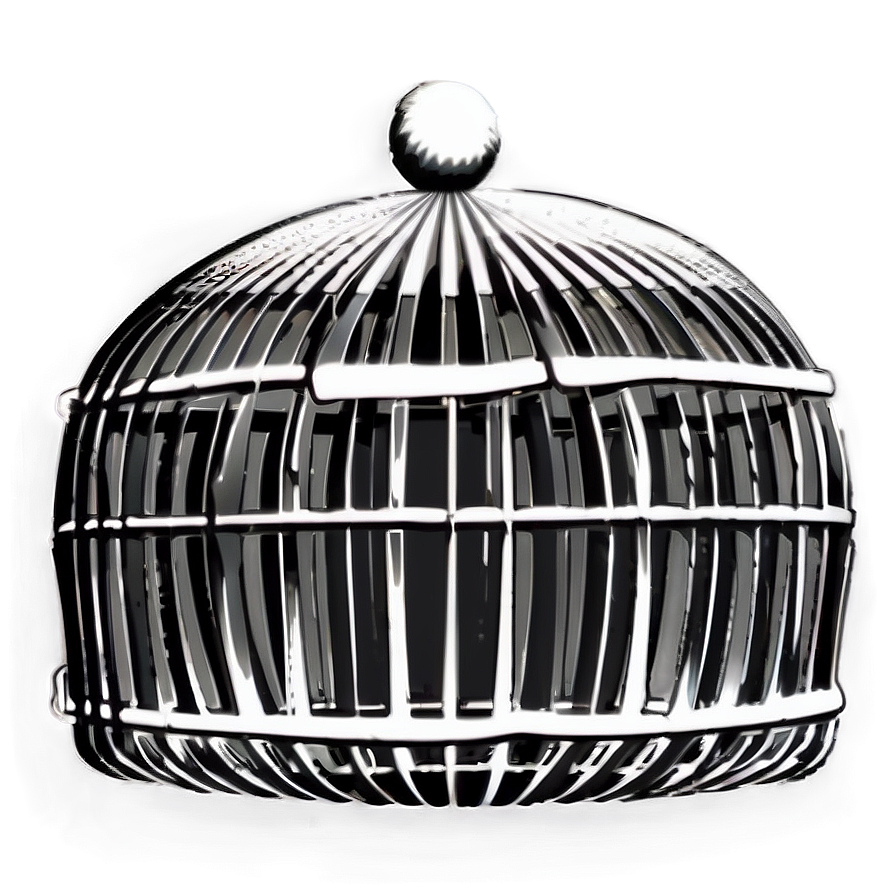 Black And White Bird Cage Png Wcd