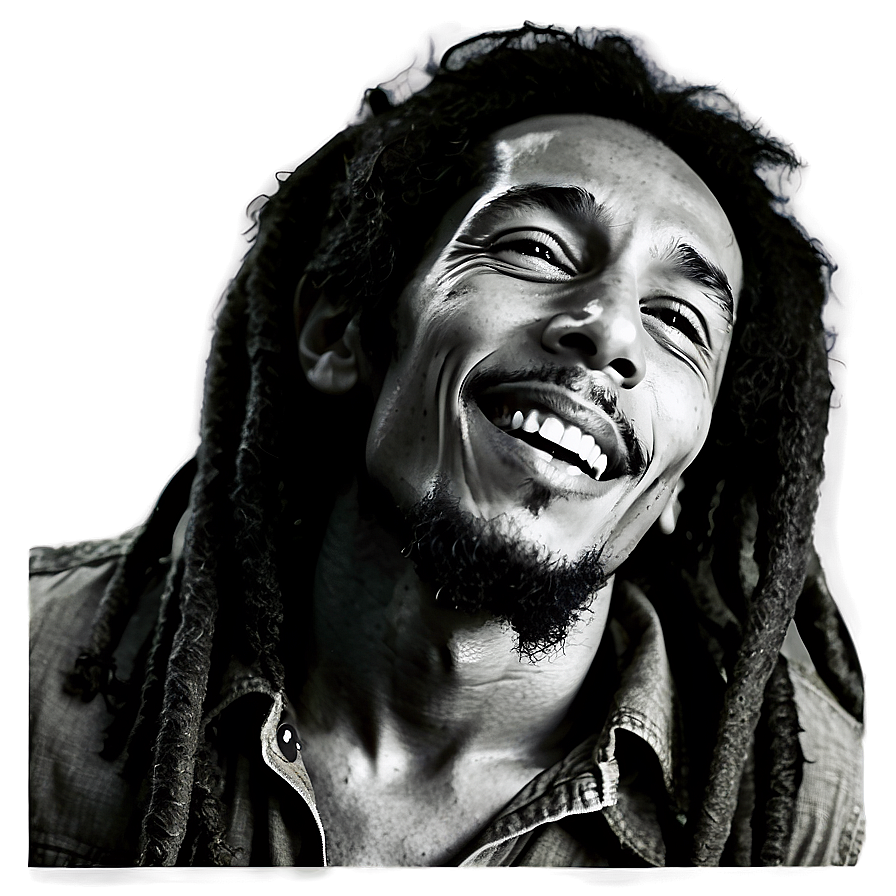 Black And White Bob Marley Png Xnq7