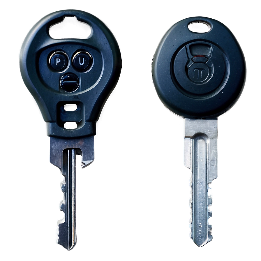 Black And White Car Keys Png 06122024