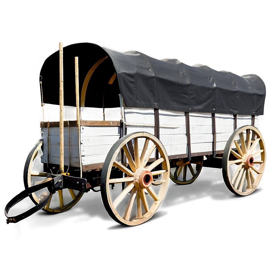 Black And White Covered Wagon Png Auf46