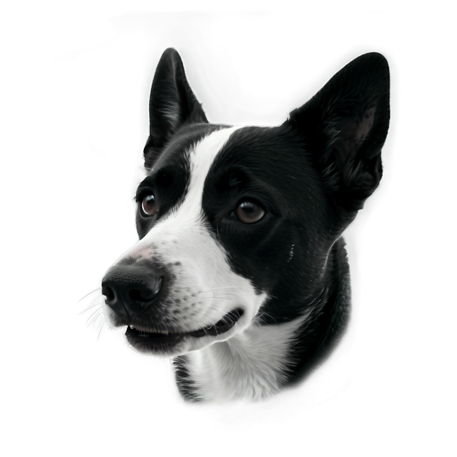 Black And White Dog Face Png 06212024