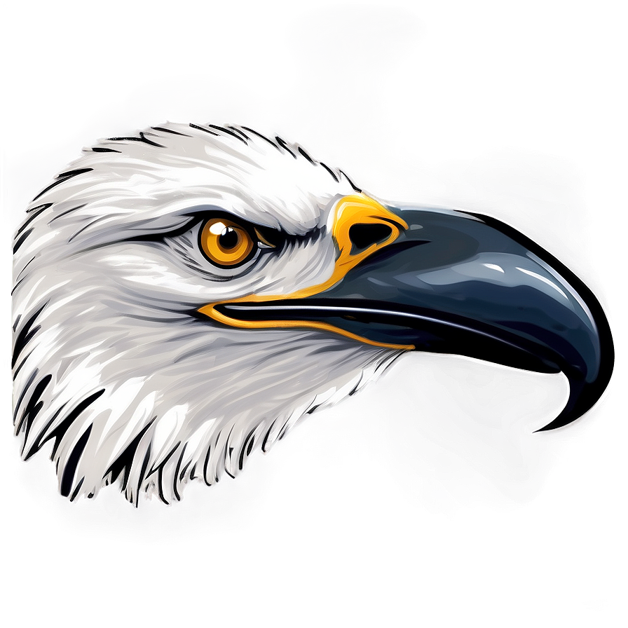 Black And White Eagle Head Png 06292024