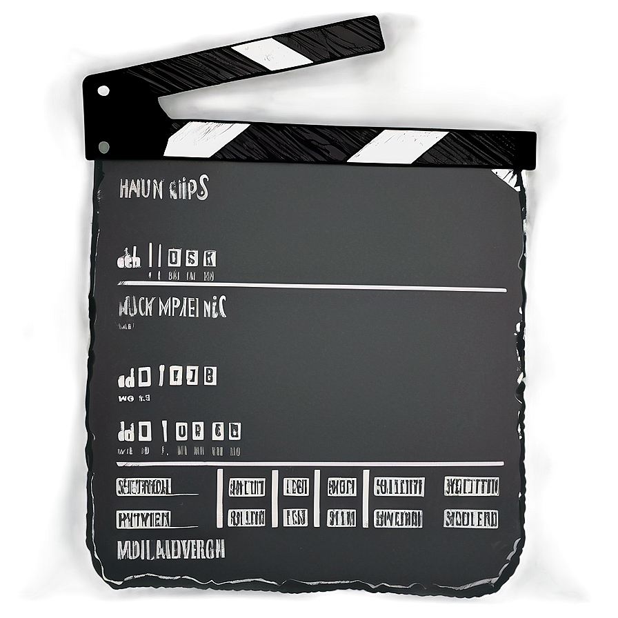 Black And White Film Slate Png 13