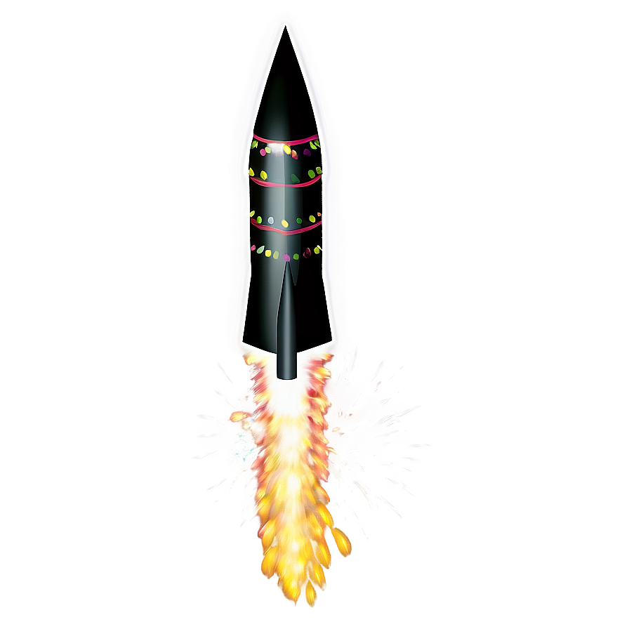 Black And White Firework Rocket Png 67