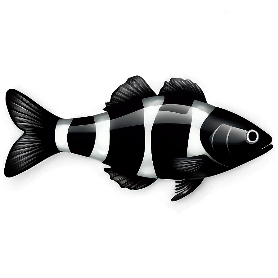 Black And White Fish Transparent Png Qqy