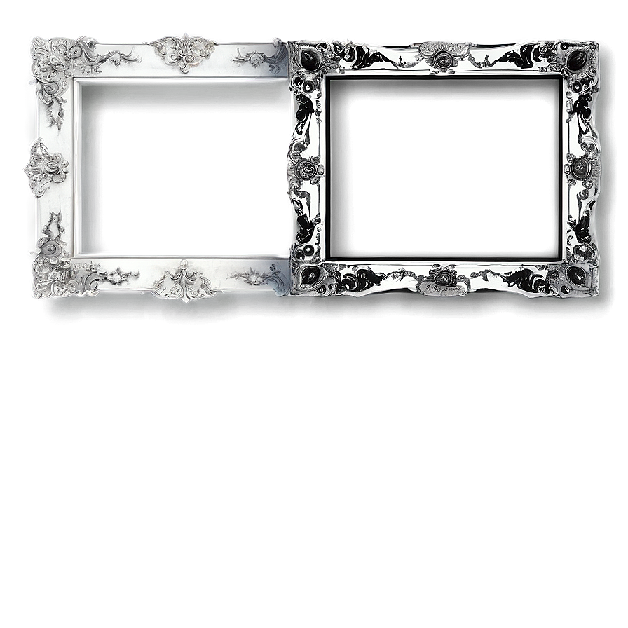 Black And White Frame Design Png Het35