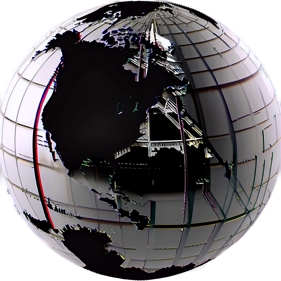 Black And White Globe D