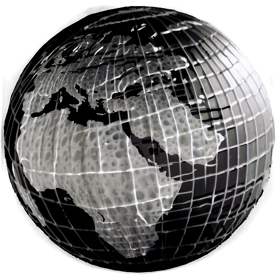 Black And White Globe For Education Png Aka41