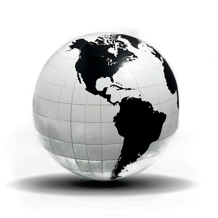 Black And White Globe For Travel Png 54