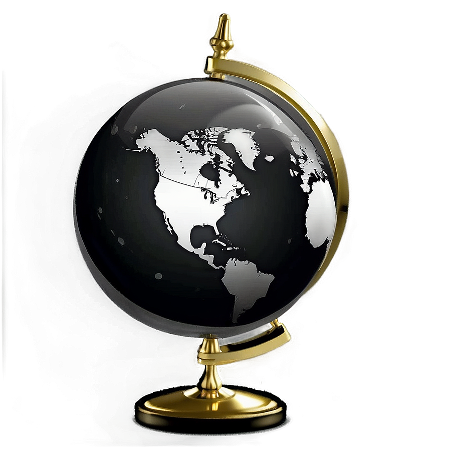 Black And White Globe For Web Design Png 79