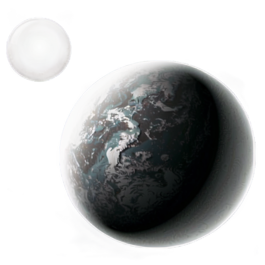 Black And White Globe In Space Png 94