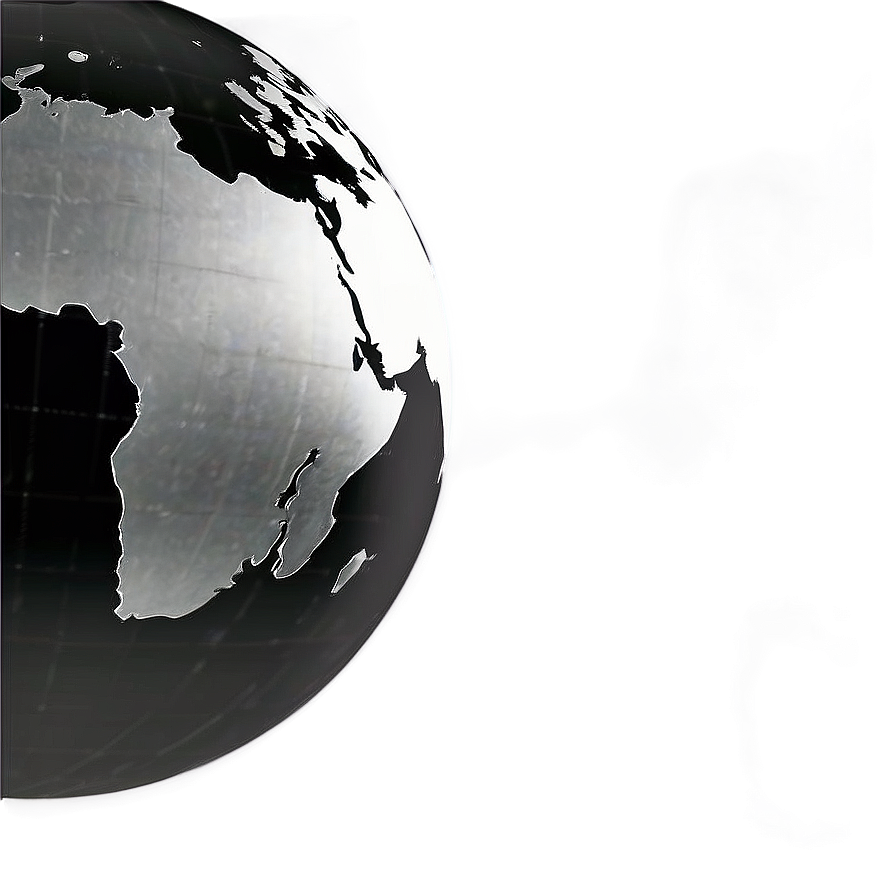 Black And White Globe Sketch Png 82