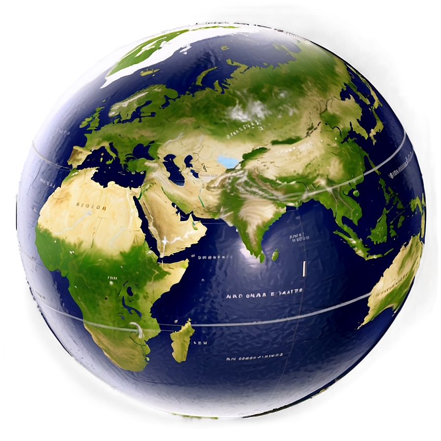 Black And White Globe With Equator Png 06282024