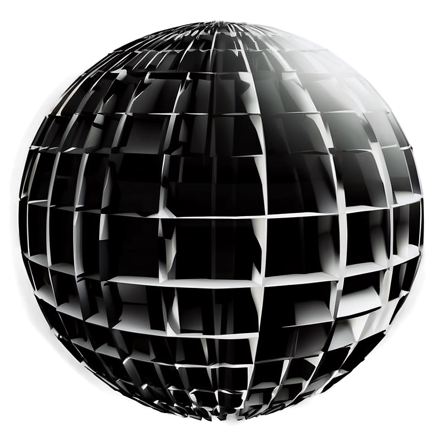 Black And White Globe With Shadows Png 82